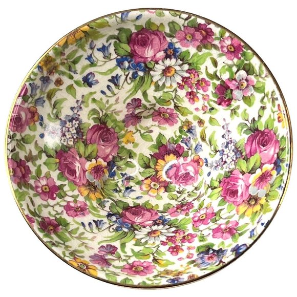 Royal Winton Summertime Chintz Open Sugar Bowl Ventnor Shape 3 Leg Pre 1960 VTG - Picture 3 of 8